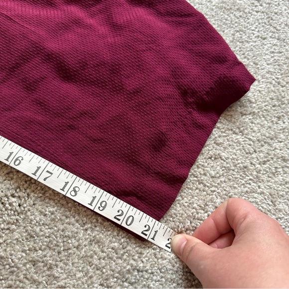 Gal Meets Glam Luella Ruched Shoulder Crop Wide Leg Jumpsuit Oxblood Red Size 8 - Picture 10 of 11